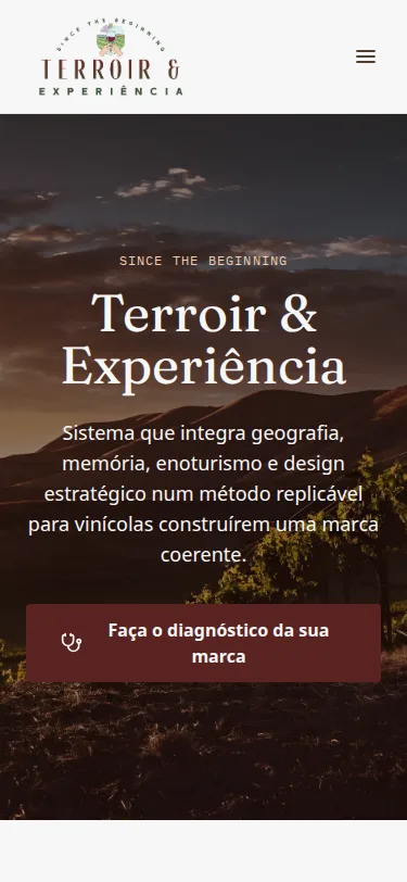 Terroir & Experiência — versão mobile